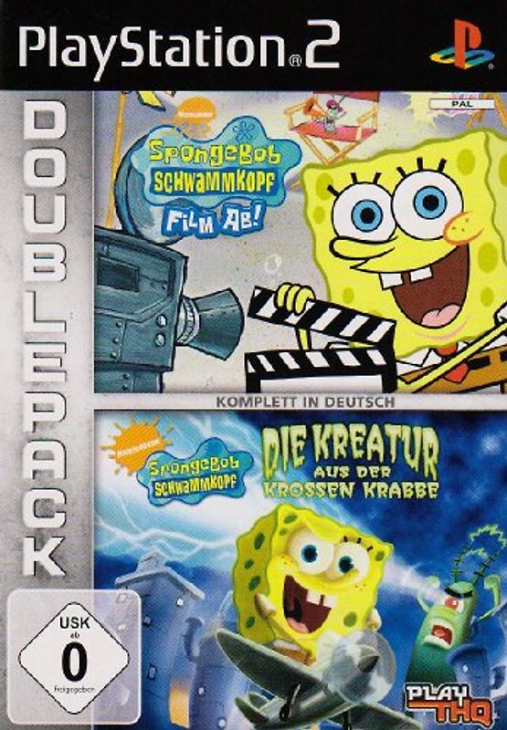 SpongeBob: Film ab! & SpongeBob: Kreatur aus der Krossen Krabbe Doppelpack PlayStation 2