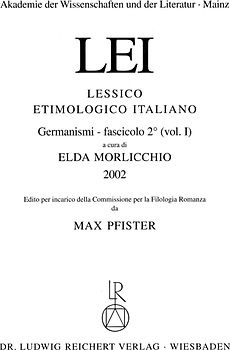 Lessico Etimologico Italiano