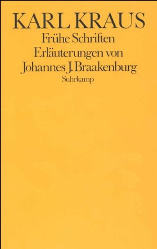 Frühe Schriften 1892–1900