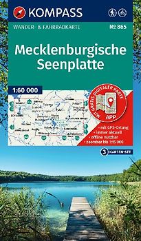 KOMPASS Wanderkarten-Set 865 Mecklenburgische Seenplatte (3 Karten) 1:60.000