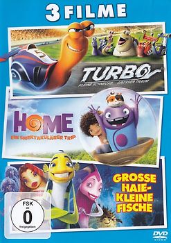 Turbo - Kleine Schnecke, Grosser Traum / Home - Ein Smektakulärer Trip / Grosse Haie - Kleine Fische [3 DVDs] DVD