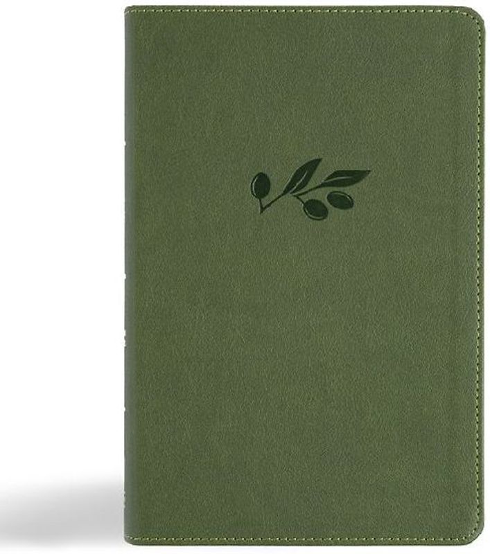 CSB Large Print Personal Size Reference Bible, Digital Study Edition, Olive Leathertouch