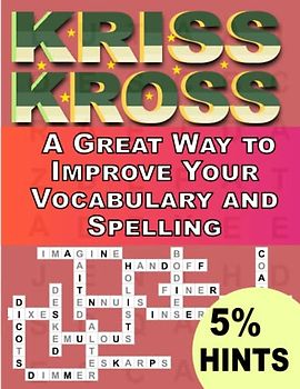 Kriss Kross Puzzles Book For Adults With 5% Hints: A Great Way to Boost Your Memory and Retention Skills ,Crosswords
