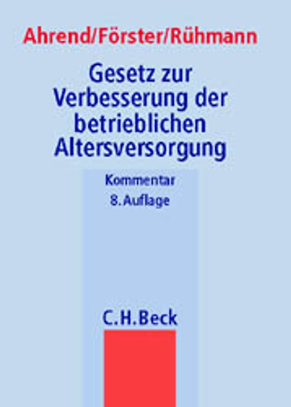 Gesetz zur Verbesserung der betrieblichen Altersversorgung