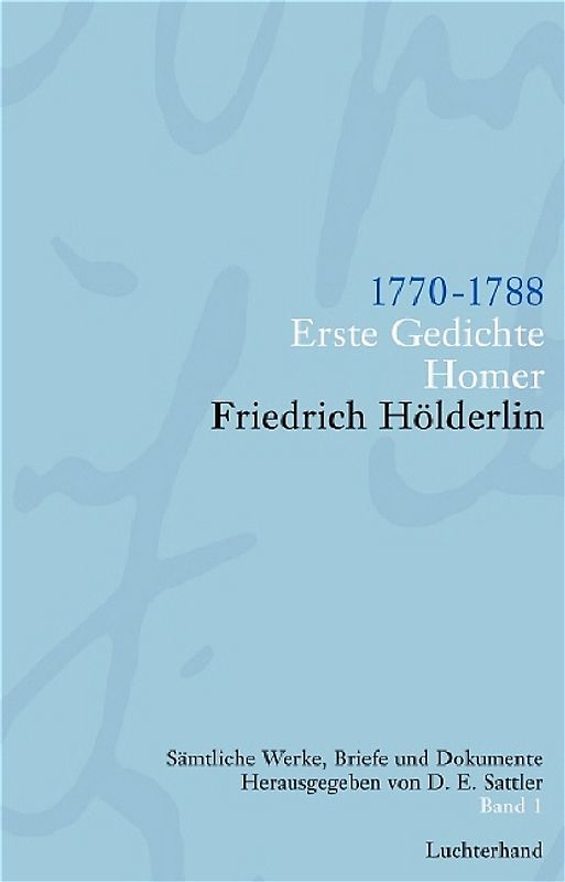 Erste Gedichte. Homer