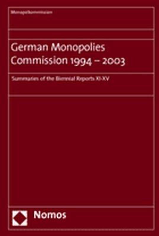 German Monopolies Commission 1994 - 2003