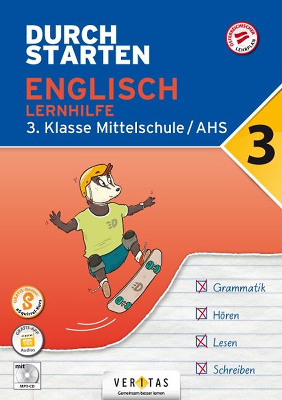 Durchstarten Englisch 3. Klasse Mittelschule/AHS Lernhilfe (mit Audio-CD)