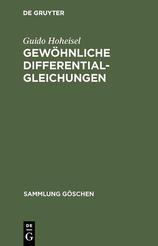Gewöhnliche Differentialgleichungen
