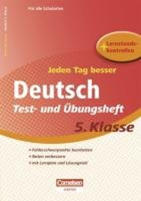 Jeden Tag besser - Deutsch Test- und Übungsheft 5. Klasse