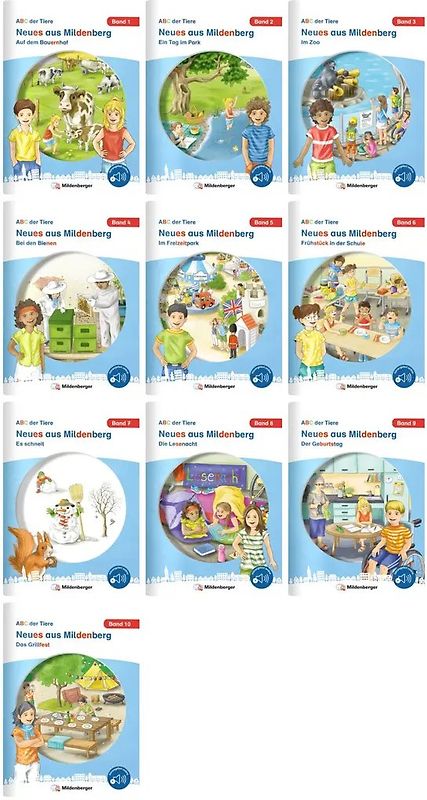 Paket – Neues aus Mildenberg – Geschichten von Mia, Mio und ihren Freunden Band 1-10