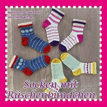 Socken mit Rüschenbündchen
