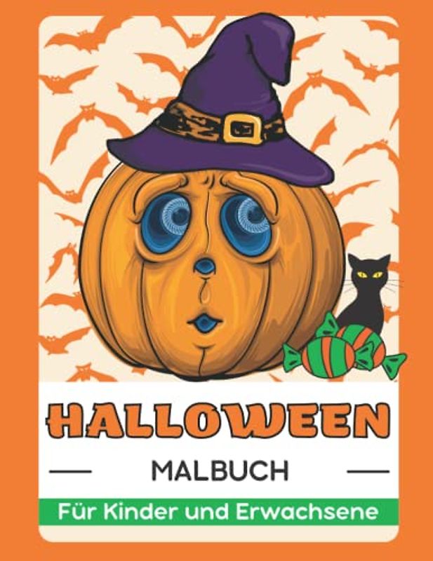 Halloween Malbuch Für Kinder und Erwachsene: Nettes Geschenk für Anti-Stress und Entspannung
