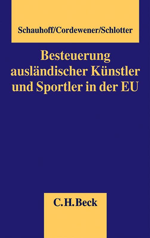 Besteuerung ausländischer Künstler und Sportler in der EU