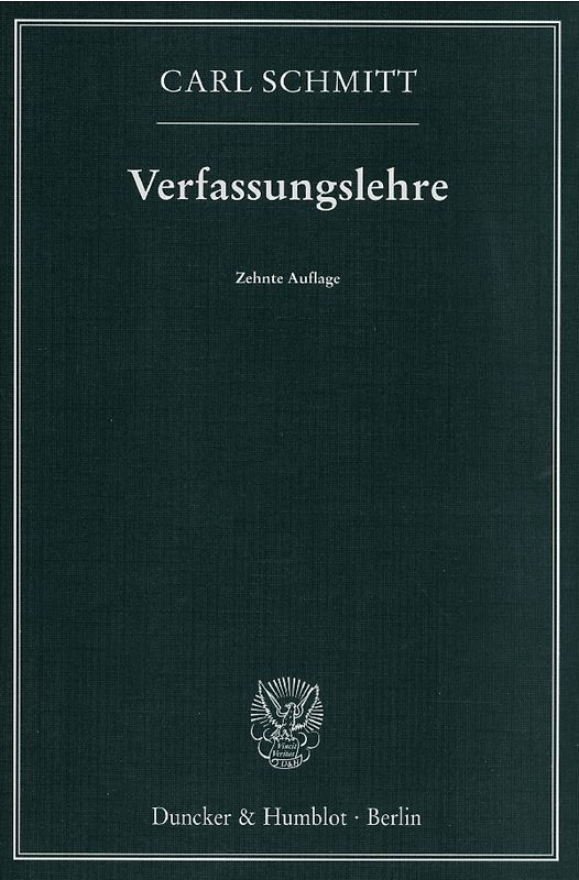 Verfassungslehre.
