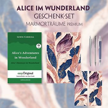 Alice im Wunderland Geschenkset (Hardcover + Audio-Online) + Marmorträume Premium