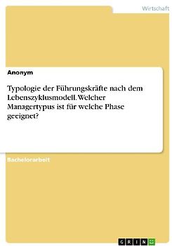 Typologie der Führungskräfte nach dem Lebenszyklusmodell. Welcher Managertypus ist für welche Phase geeignet?