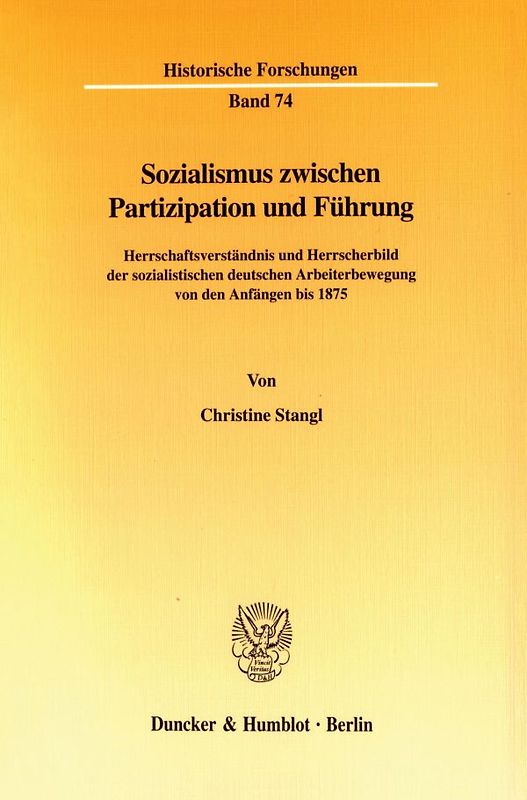 Sozialismus zwischen Partizipation und Führung.