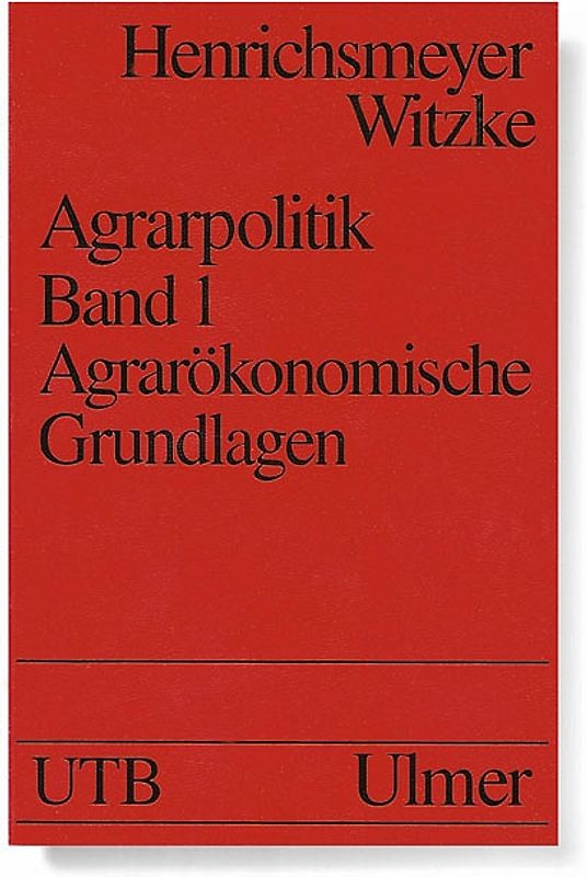 Agrarpolitik Band 1