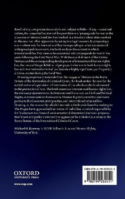 Prohibition of Propaganda for War in International Law