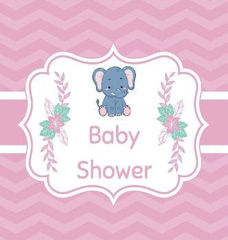 Pink baby shower guest book (Hardcover)