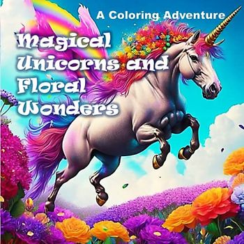 Magical Unicorns and Floral Wonders: A Coloring Adventure: Unicorns and Gardens. A Relaxing Coloring Journey.