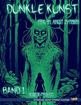 Dunkle Kunst Horror Malbuch: Monster, seltsame Kreaturen, Hexen, Dämonen aus dem Wald. Alptraum. Gruseliges, unheimliches, schönes und gruseliges ... Horror Anime im Pop Art Manga Stil
