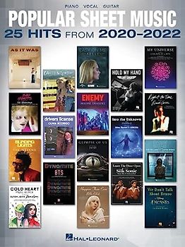 Popular Sheet Music: 25 Hits from 2020-2022 Arranged for Piano/Vocal/guitar