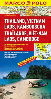 MARCO POLO Kontinentalkarte Thailand, Vietnam, Laos, Kambodscha 1:2 000 000