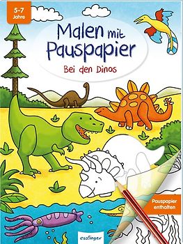 Malen mit Pauspapier: Bei den Dinos