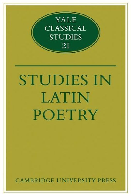 Studies in Latin Poetry