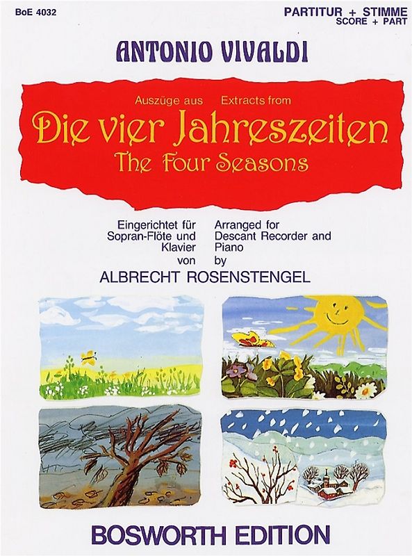 Vivaldis "Vier Jahreszeiten". Für Sopranblockflöte und Klavier
