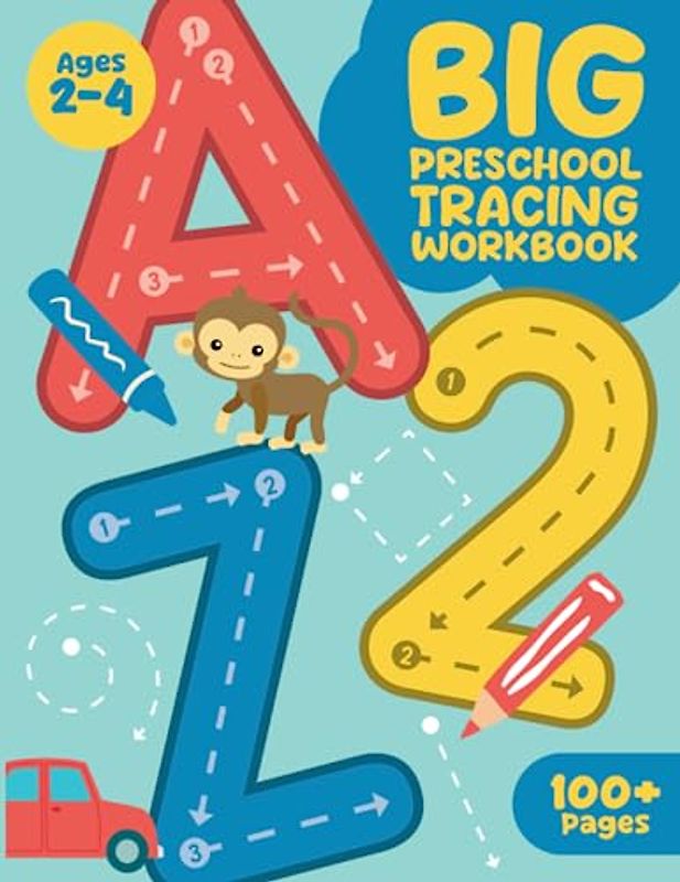 Big Preschool Tracing Workbook: Large ABC Letters, Numbers & Shapes, Giant Tracing Workbook for Kids Ages 2-4, Jumbo Tracing Book for Toddlers & Preschoolers