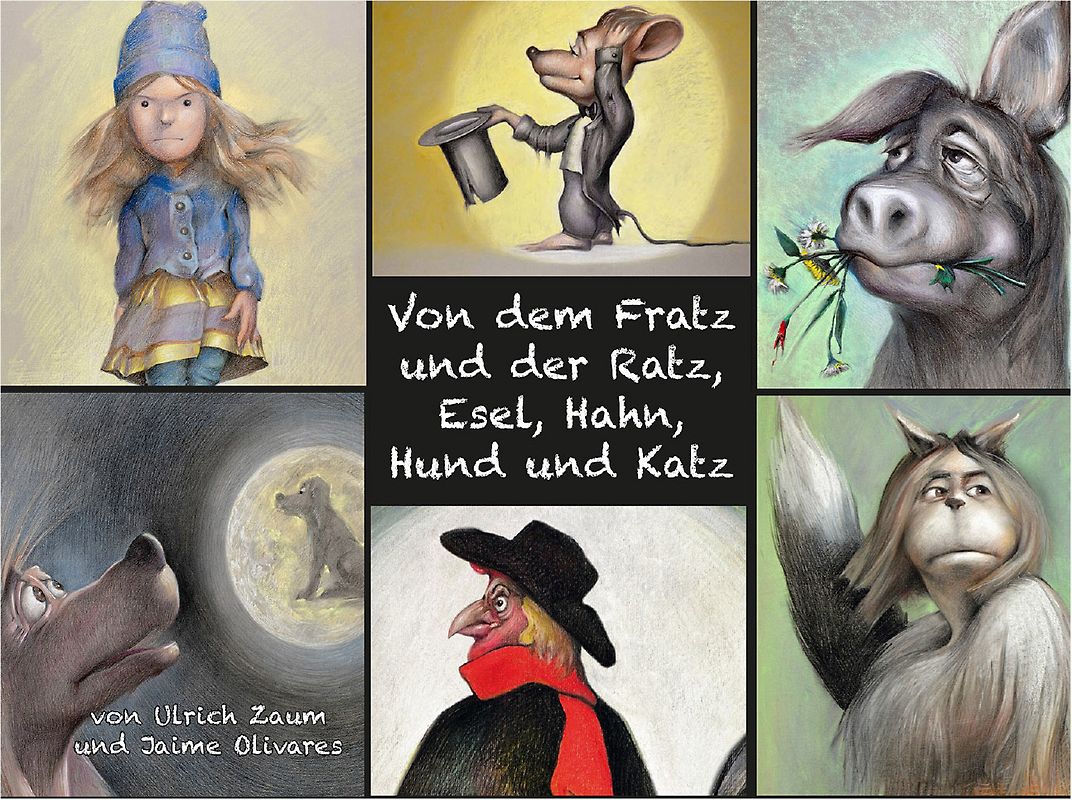 Von dem Fratz und der Ratz, Esel,Hahn,Hund und Katz