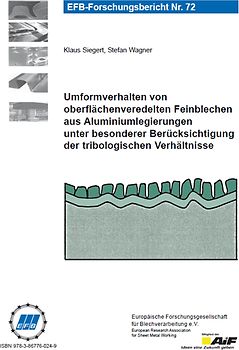 Umformverhalten von oberflächenveredelten Feinblechen aus Aluminiumlegierungen unter besonderer Berücksichtigung der tribologischen Verhältnisse