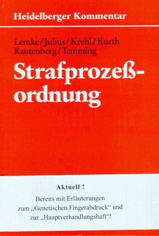 Heidelberger Kommentar zur Strafprozessordnung