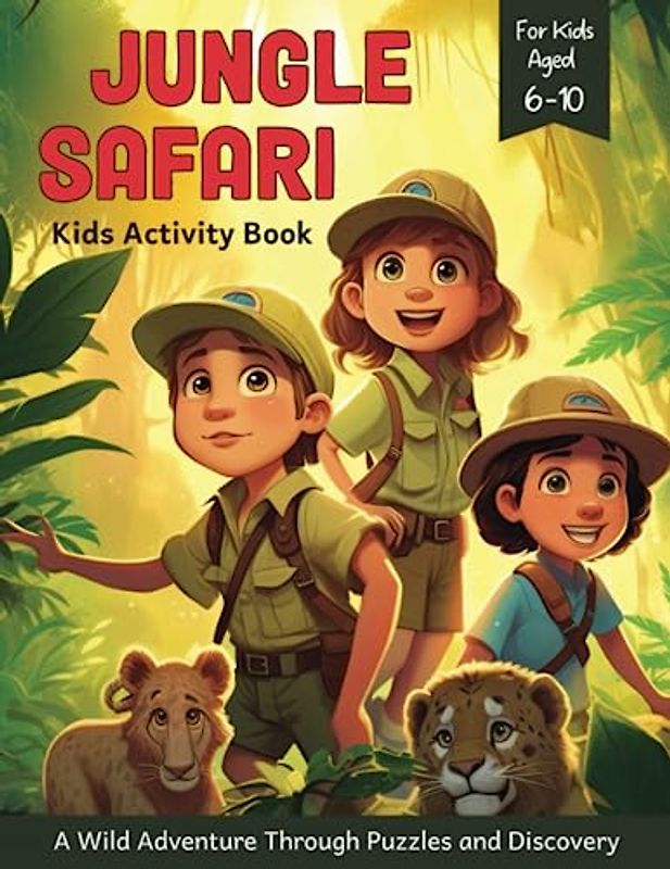 Jungle Safari - Kids Activity Book: A Wild Adventure Through Puzzles and Discovery (Kids Activity Books)