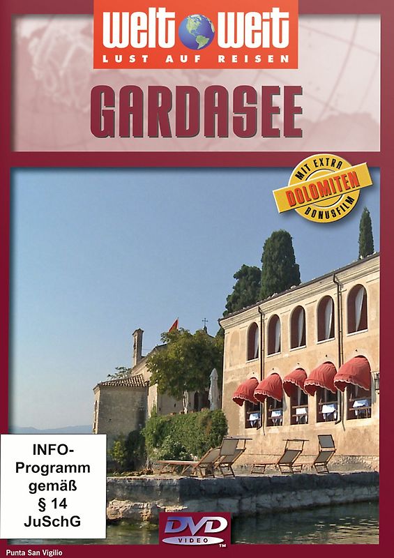 Gardasee mit Bonusfilm Dolomiten (Reihe: welt weit) 1 DVD, Länge: ca. 74 Minuten DVD