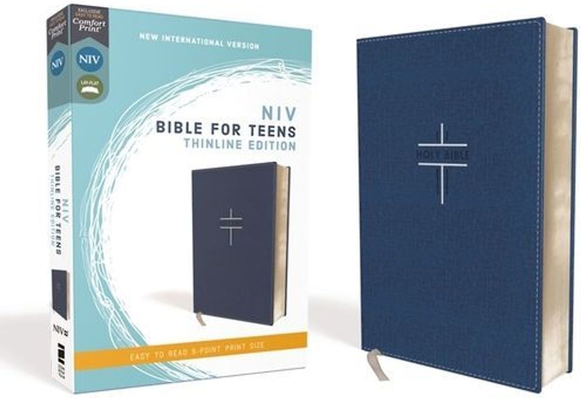 Niv, Bible for Teens, Thinline Edition, Leathersoft, Blue, Red Letter Edition, Comfort Print