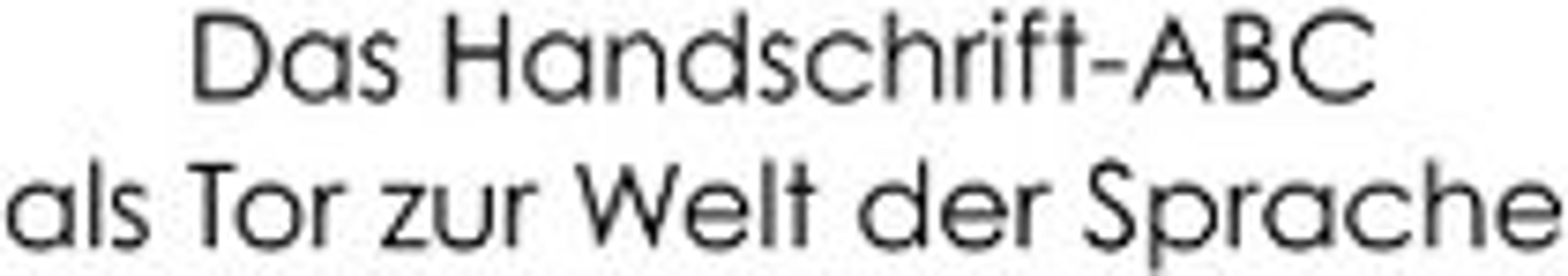 Das Handschrift-Abc