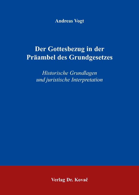 Der Gottesbezug in der Präambel des Grundgesetzes