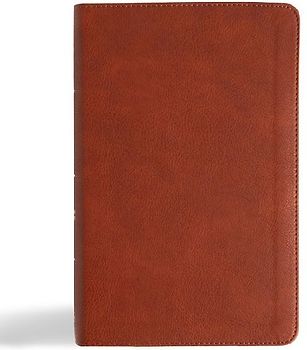 CSB Single-Column Personal Size Reference Bible, Burnt Sienna Leathertouch
