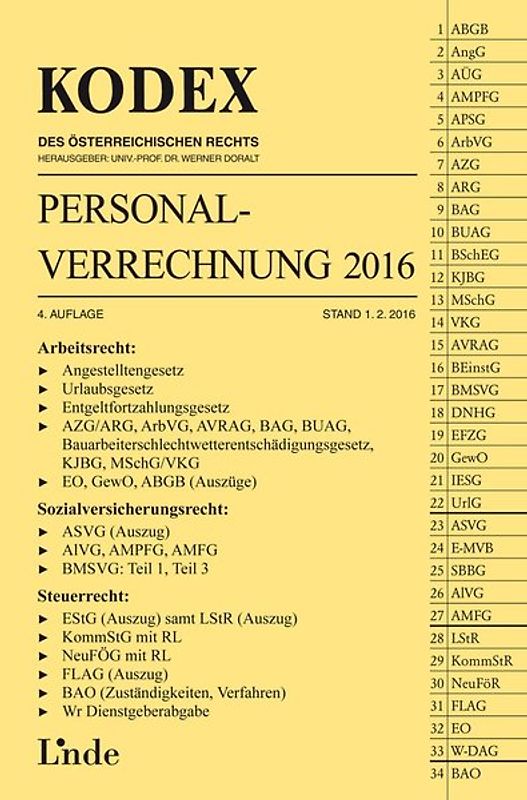 KODEX Personalverrechnung 2016