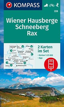 KOMPASS Wanderkarten-Set 228 Wiener Hausberge, Schneeberg, Rax (2 Karten) 1:25.000