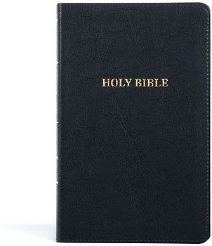 KJV Thinline Reference Bible, Black Leathertouch