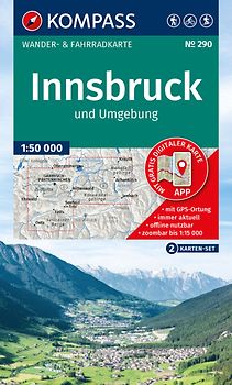 KOMPASS Wanderkarten-Set 290 Innsbruck und Umgebung (2 Karten) 1:50.000
