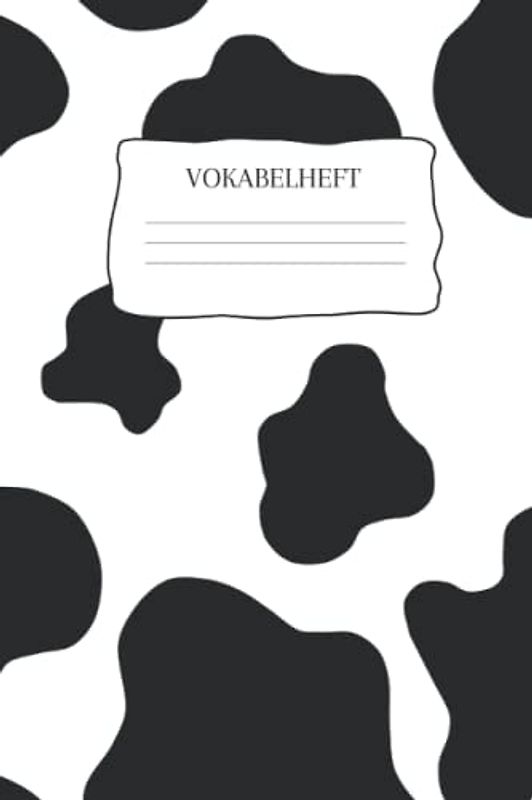 Vokabelheft: Vokabelheft Kuhflecken, 60 Seiten mit je 3 Spalten, A5