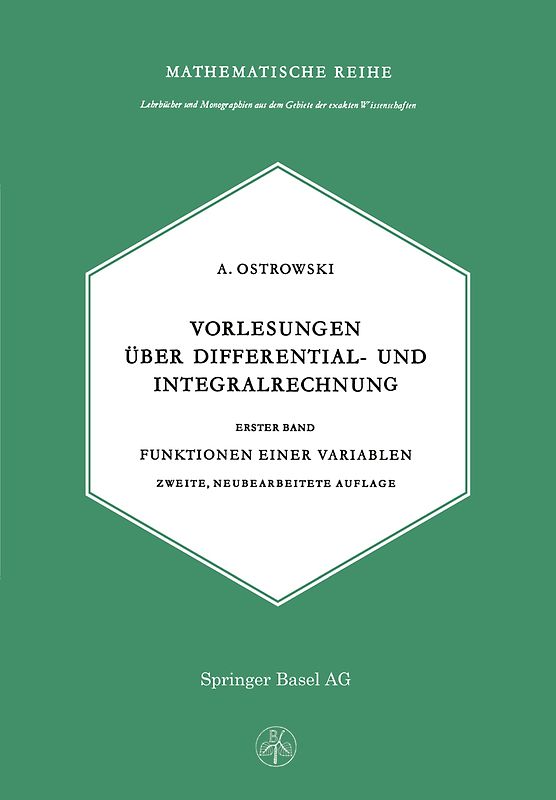 Vorlesungen über Differential- und Integralrechnung
