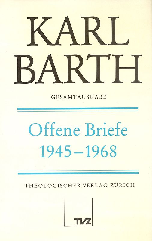 Karl Barth Gesamtausgabe