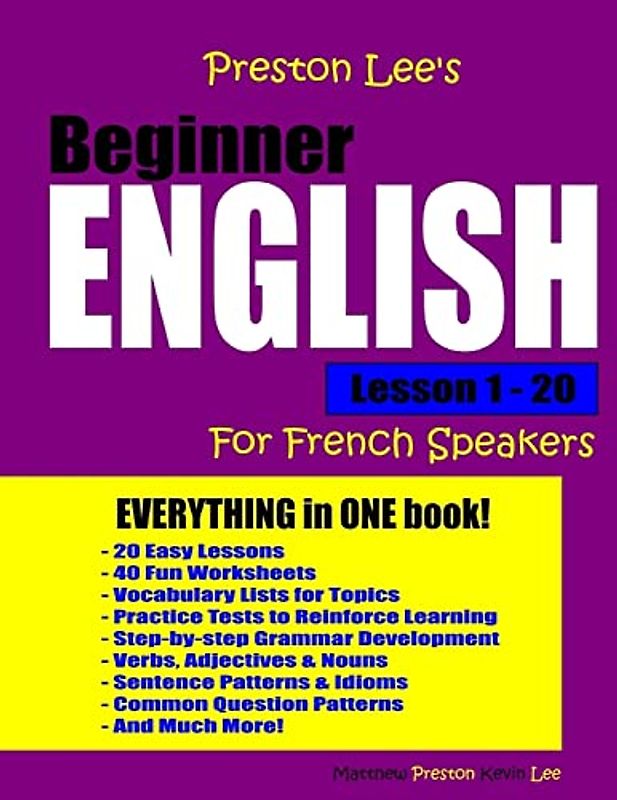 Preston Lee's Beginner English Lesson 1 - 20 For French Speakers (Preston Lee's English For French Speakers)