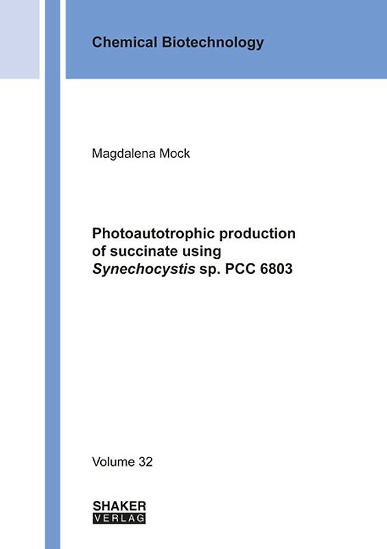Photoautotrophic production of succinate using Synechocystis sp. PCC 6803